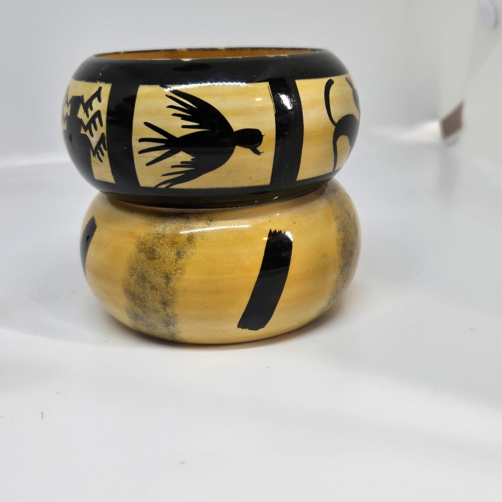 Hand Painted Wood Bangle Bracelets - image 5